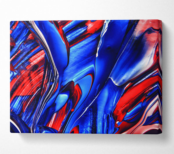  A Canvas Print of Blue Abstract Swirls Canvas Print