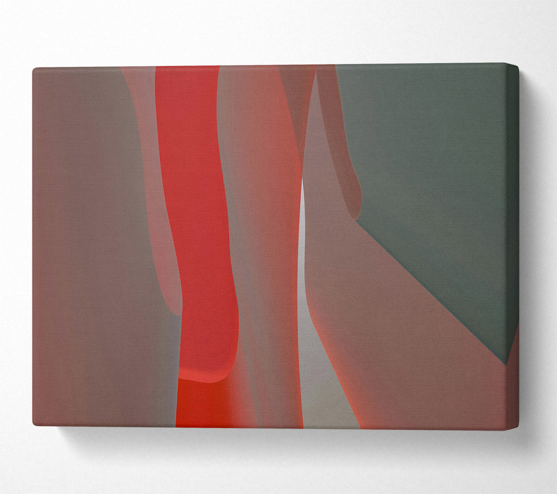  A Canvas Print of Crimson Abstract Forms Canvas Print