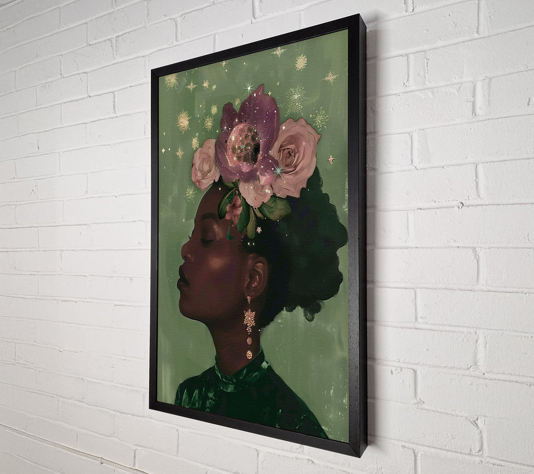  A Canvas Print of Emerald Dreamscape Galaxy Canvas Wall Art