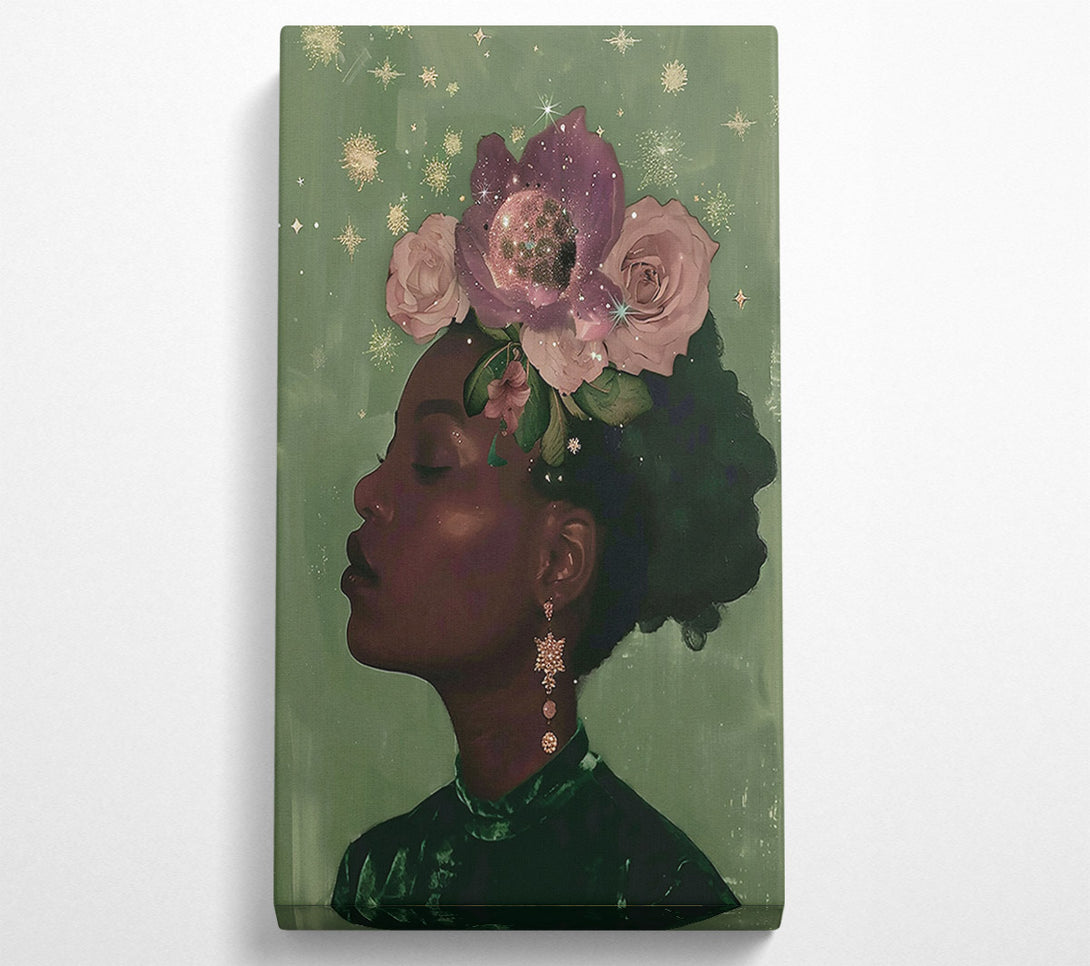  A Canvas Print of Emerald Dreamscape Galaxy Canvas Wall Art