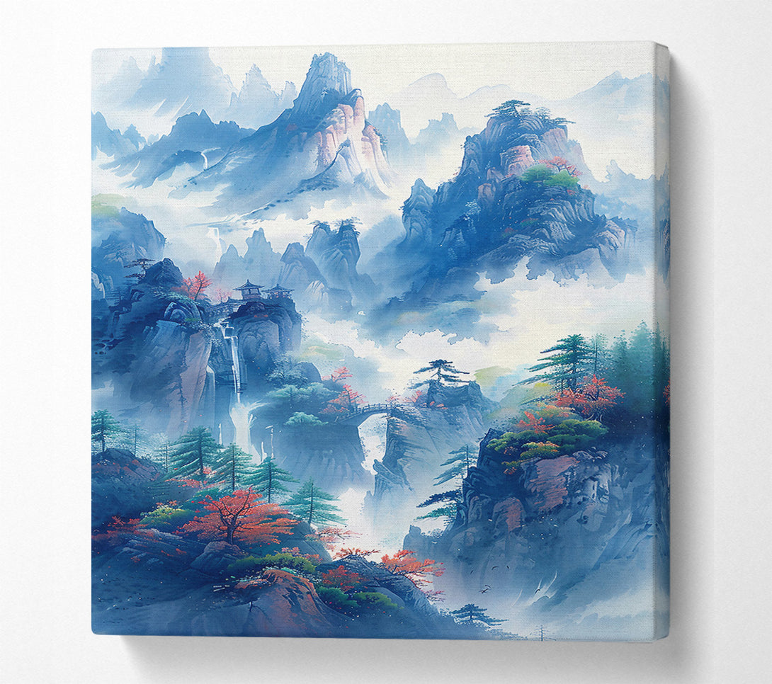  A Canvas Print of Blue Hues Of Serenity Canvas Wall Art