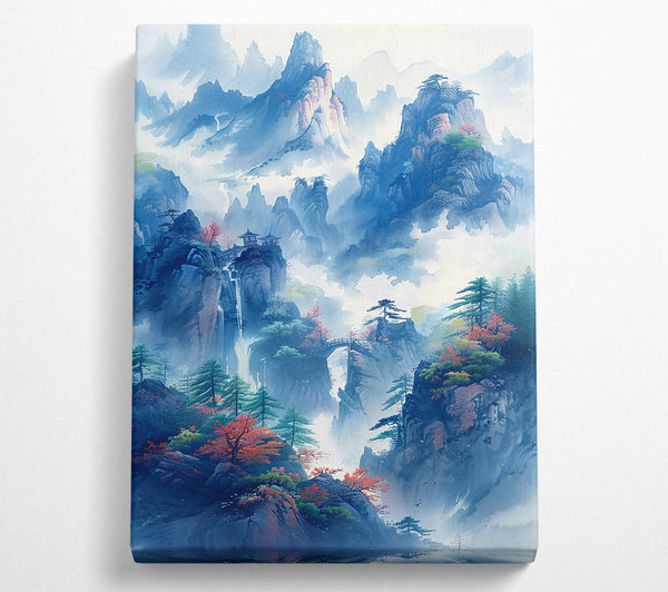  A Canvas Print of Blue Hues Of Serenity Canvas Wall Art