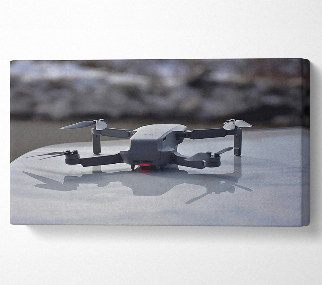  A Canvas Print of Grey Drone Reflection Canvas Print
