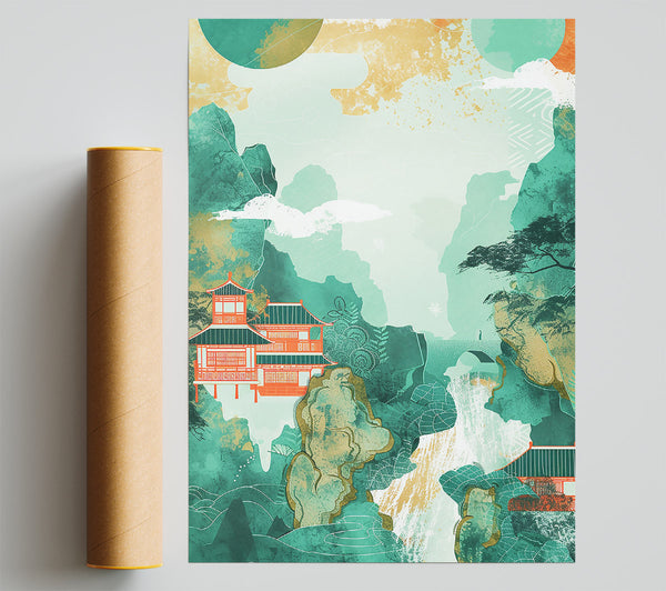 Emerald Mountain Retreat Giclee Print