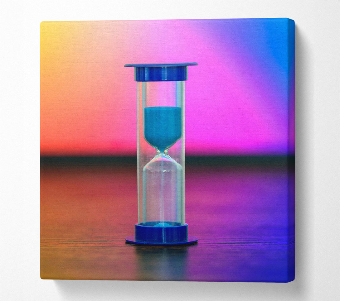  A Canvas Print of Blue Hourglass Time Canvas Print