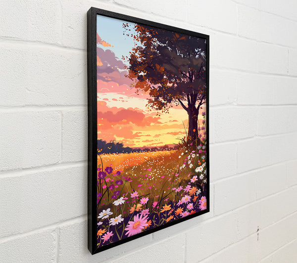 Orange Sunset Meadow