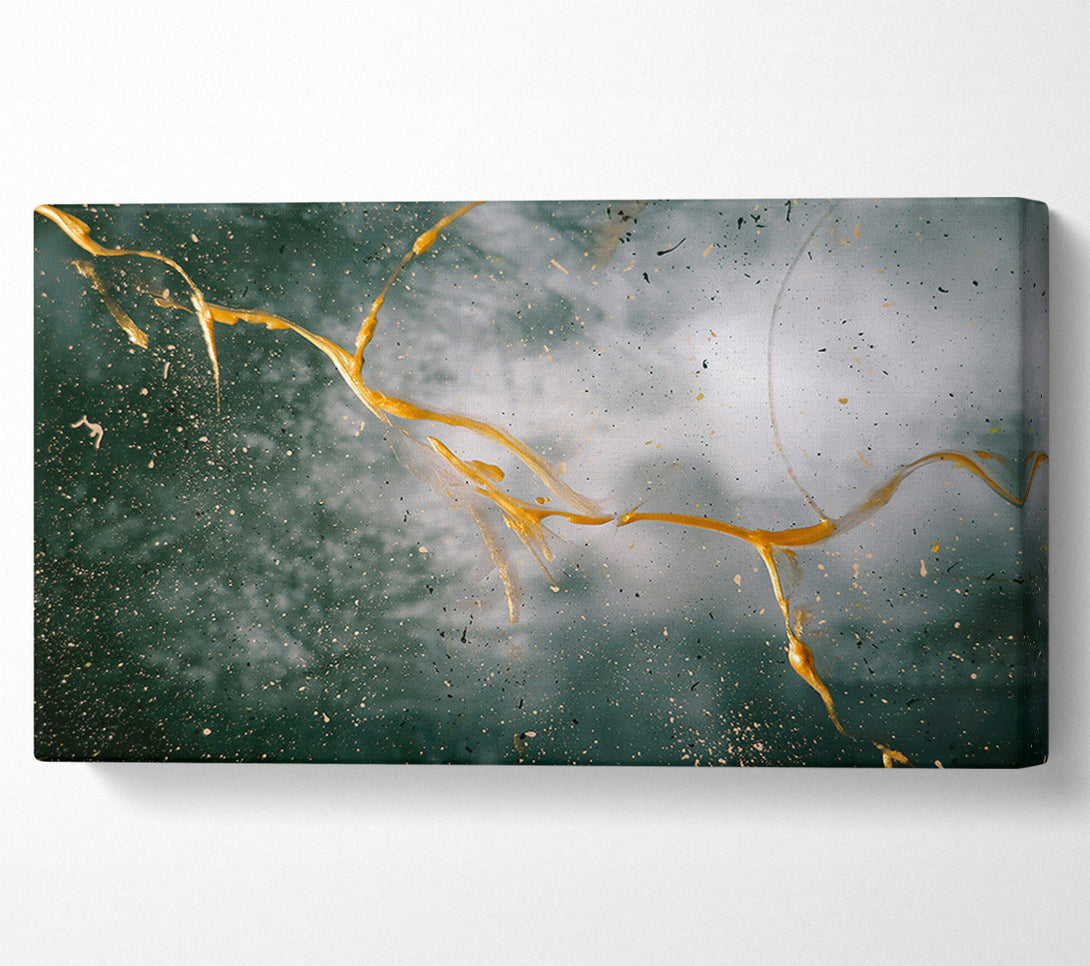  A Canvas Print of Golden Splatter Dreams Canvas Wall Art