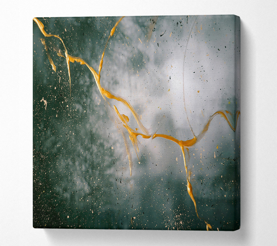  A Canvas Print of Golden Splatter Dreams Canvas Wall Art