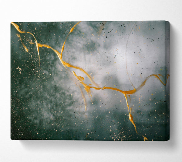  A Canvas Print of Golden Splatter Dreams Canvas Wall Art