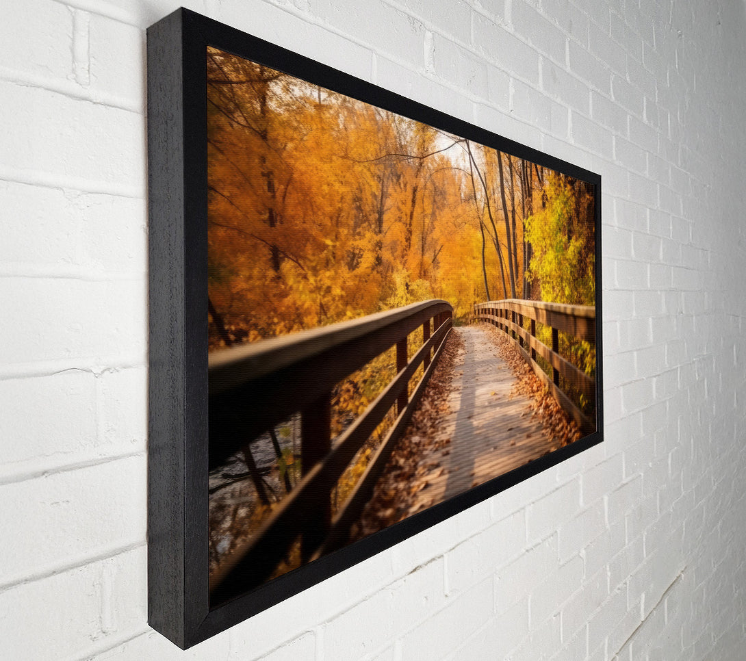  A Canvas Print of Golden Bridge Path Canvas Art