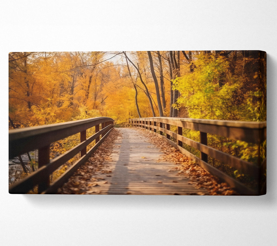  A Canvas Print of Golden Bridge Path Canvas Art