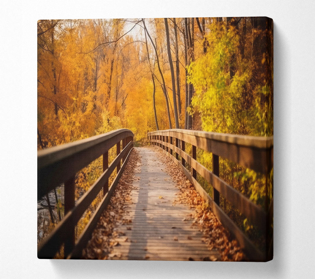  A Canvas Print of Golden Bridge Path Canvas Art