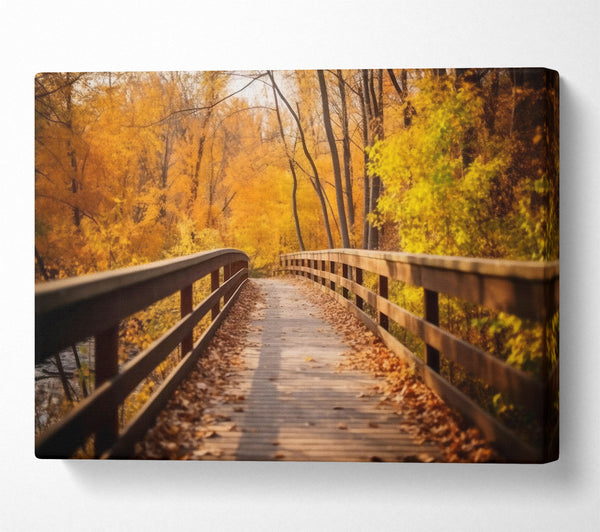  A Canvas Print of Golden Bridge Path Canvas Art
