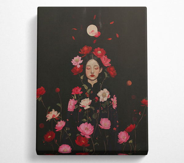  A Canvas Print of Crimson Bloom Dream Canvas Wall Art
