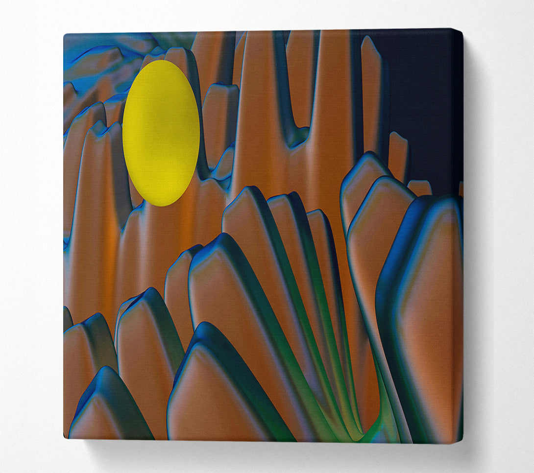  A Canvas Print of Copper Sunburst Glow Canvas Art