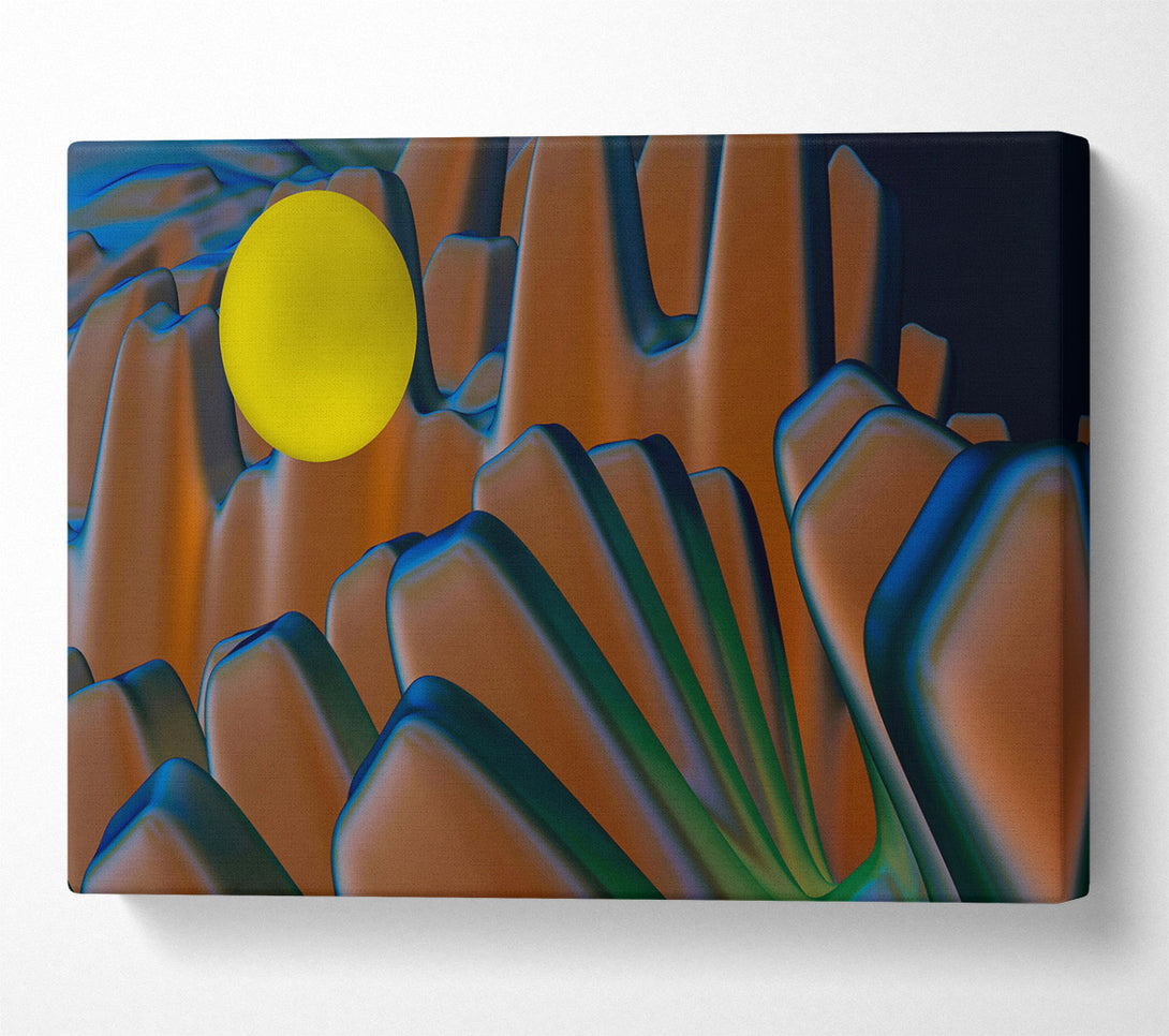  A Canvas Print of Copper Sunburst Glow Canvas Art