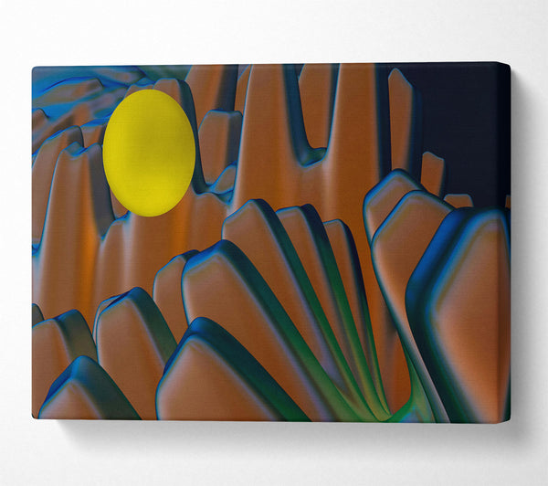  A Canvas Print of Copper Sunburst Glow Canvas Art