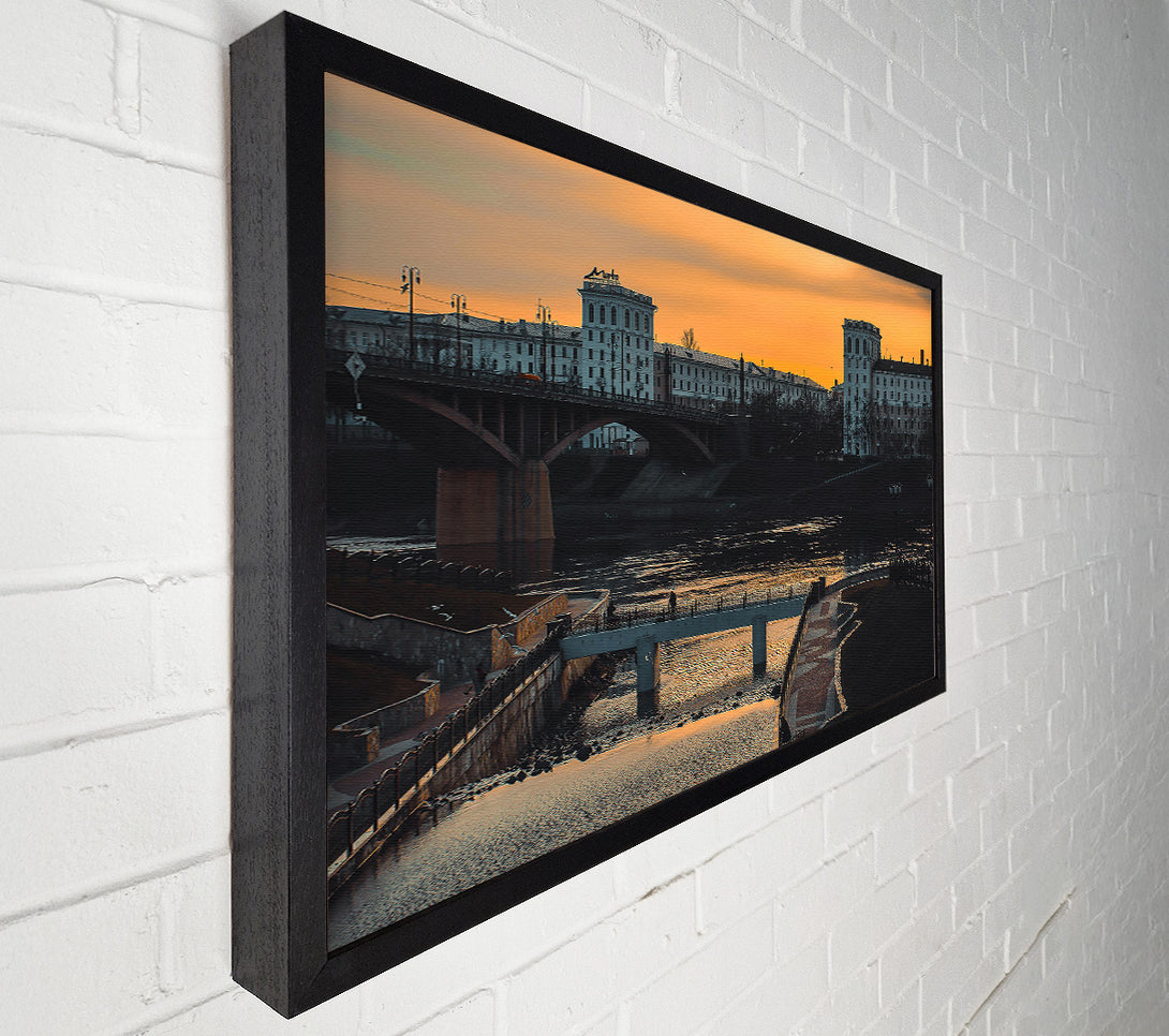  A Canvas Print of Golden River Bridge Canvas Print