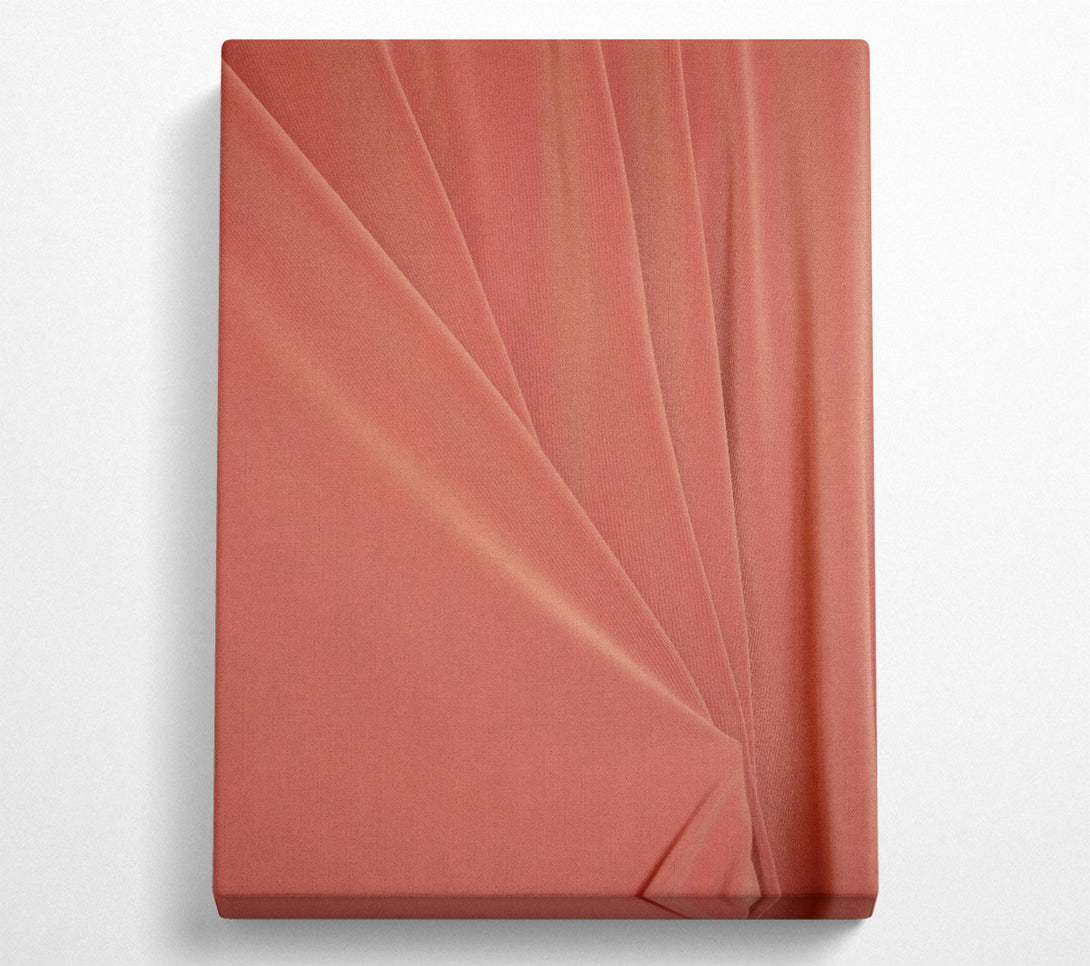  A Canvas Print of Salmon Silk Drapes Canvas Wall Art