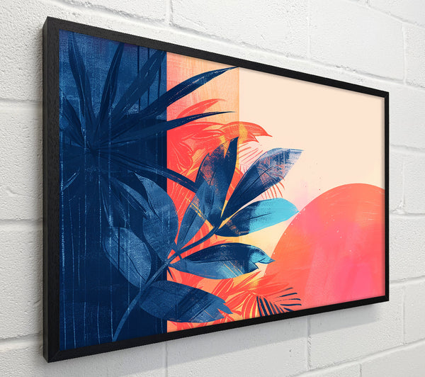 Boho Blue Leaves