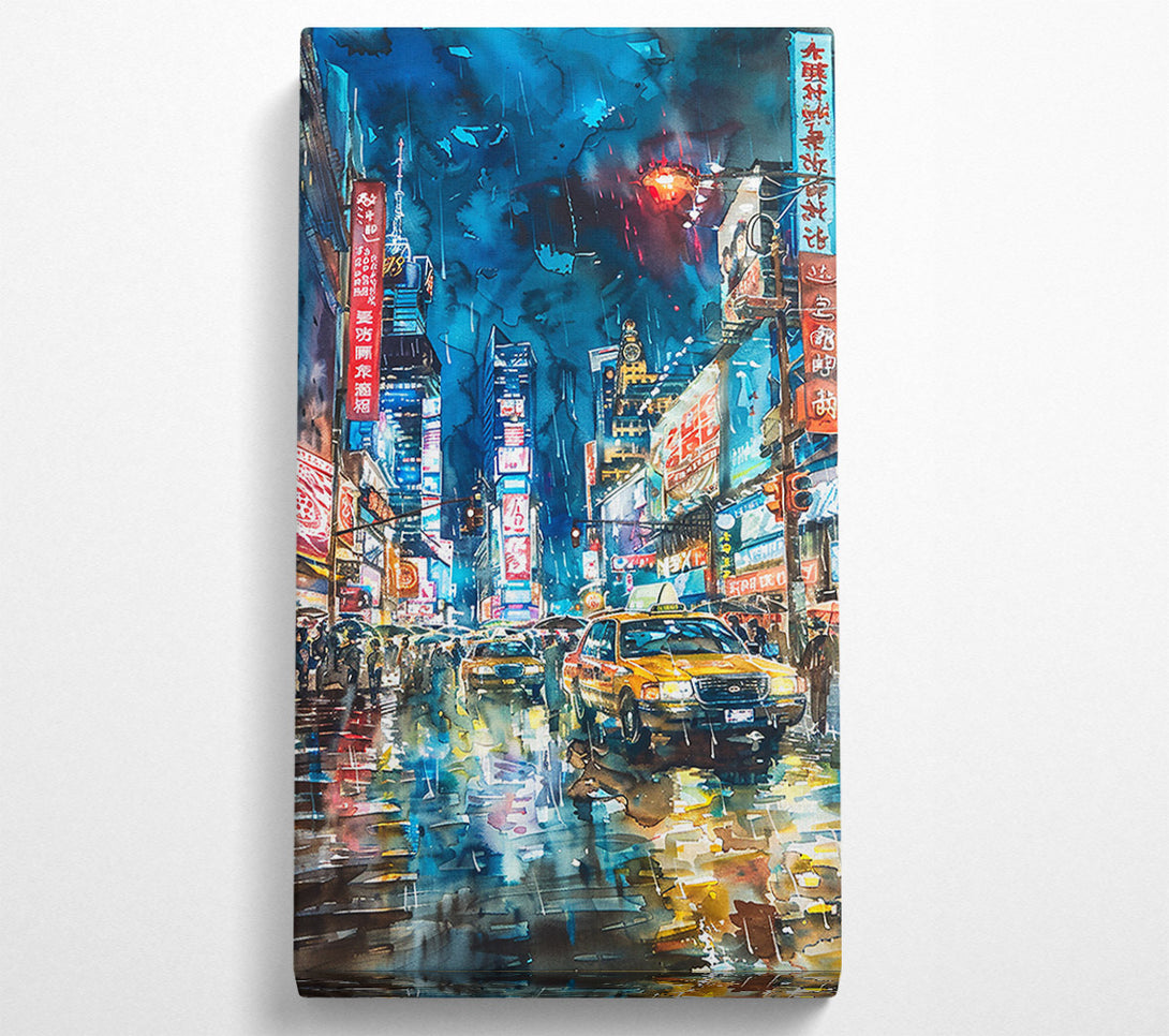  A Canvas Print of Blue City Rain Canvas Print