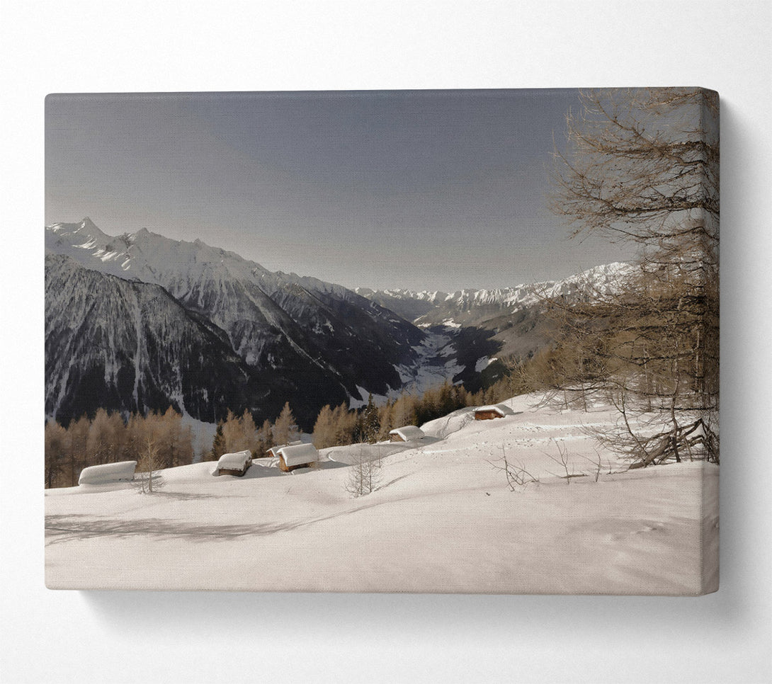  A Canvas Print of White Mountain Retreat Canvas Wall Art