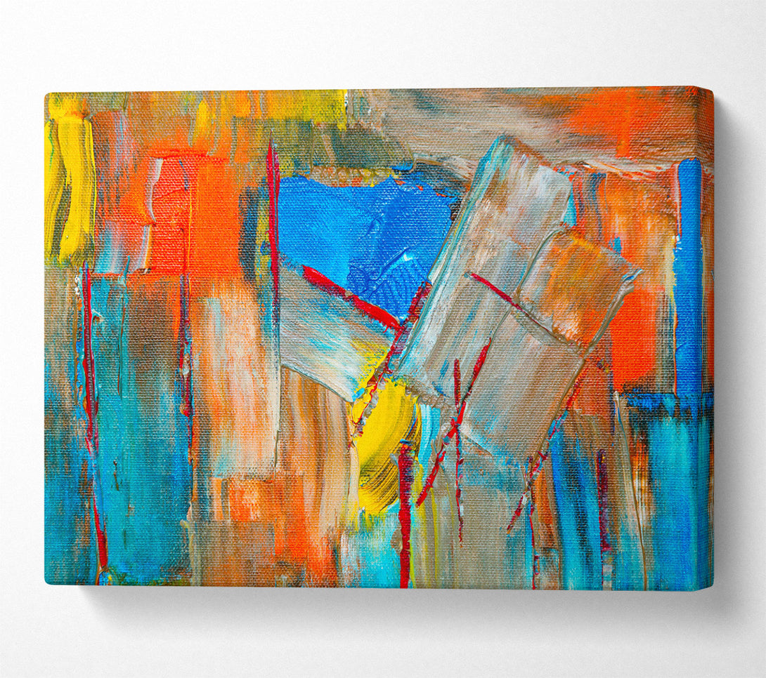  A Canvas Print of Blue Abstract Canvas Canvas Print