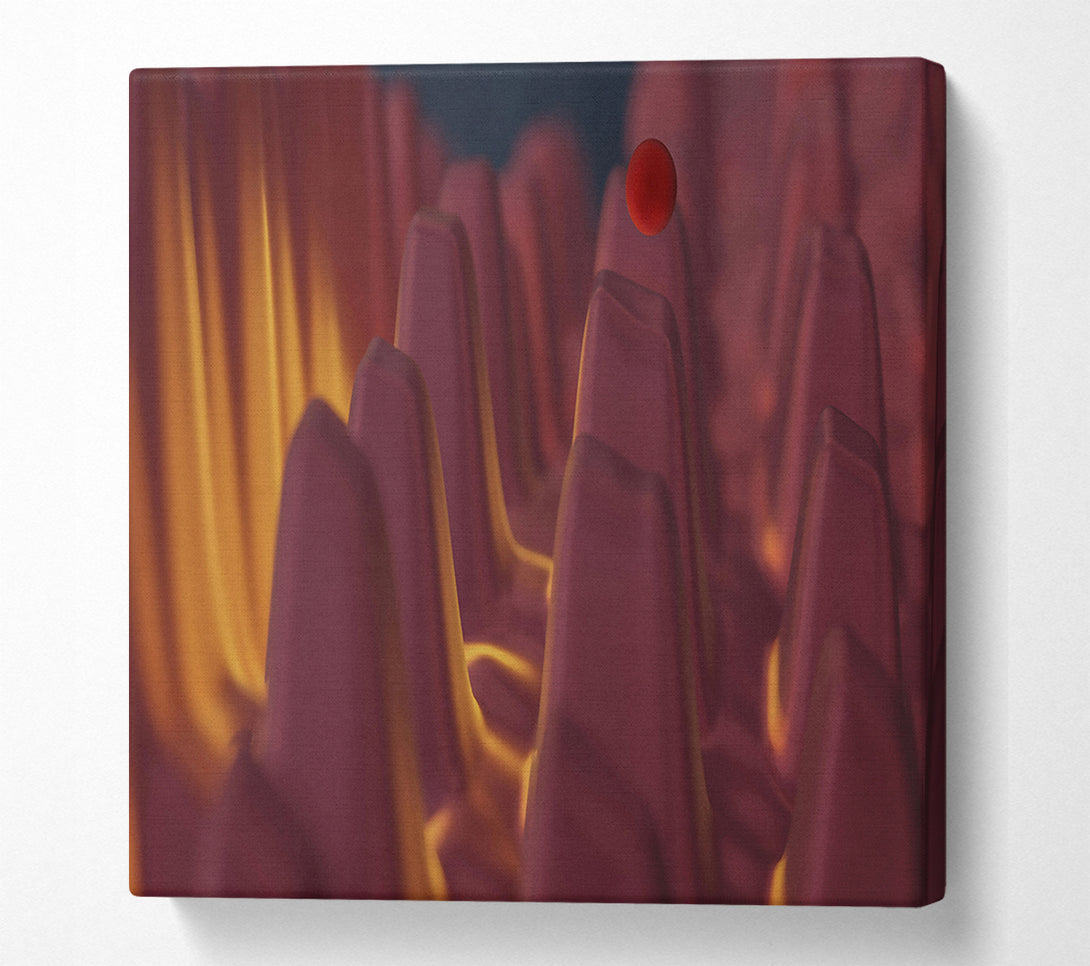  A Canvas Print of Burgundy Abstract Form Canvas Wall Art