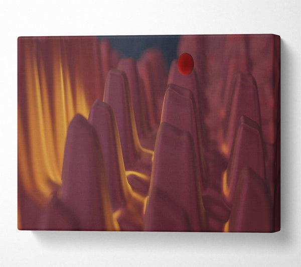  A Canvas Print of Burgundy Abstract Form Canvas Wall Art