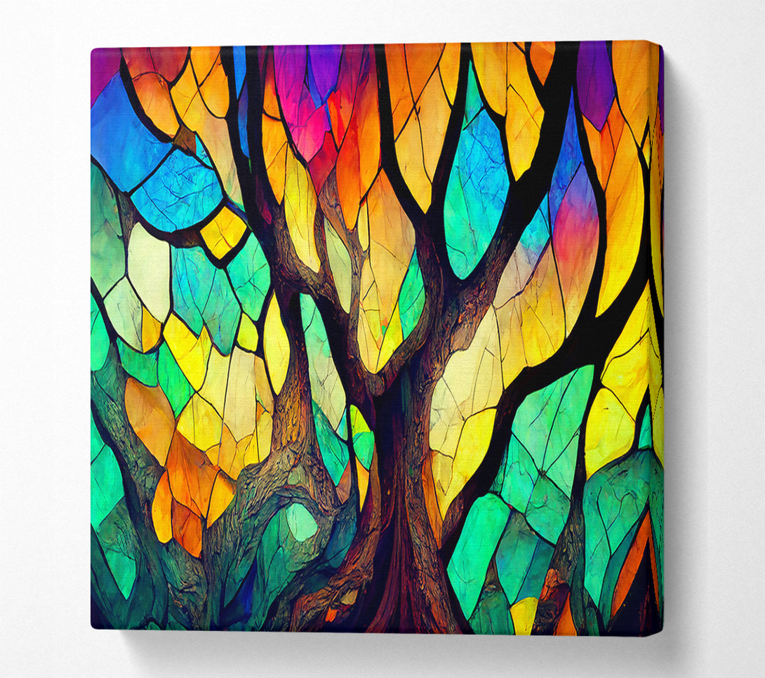  A Canvas Print of Golden Glass Tree Canvas Print