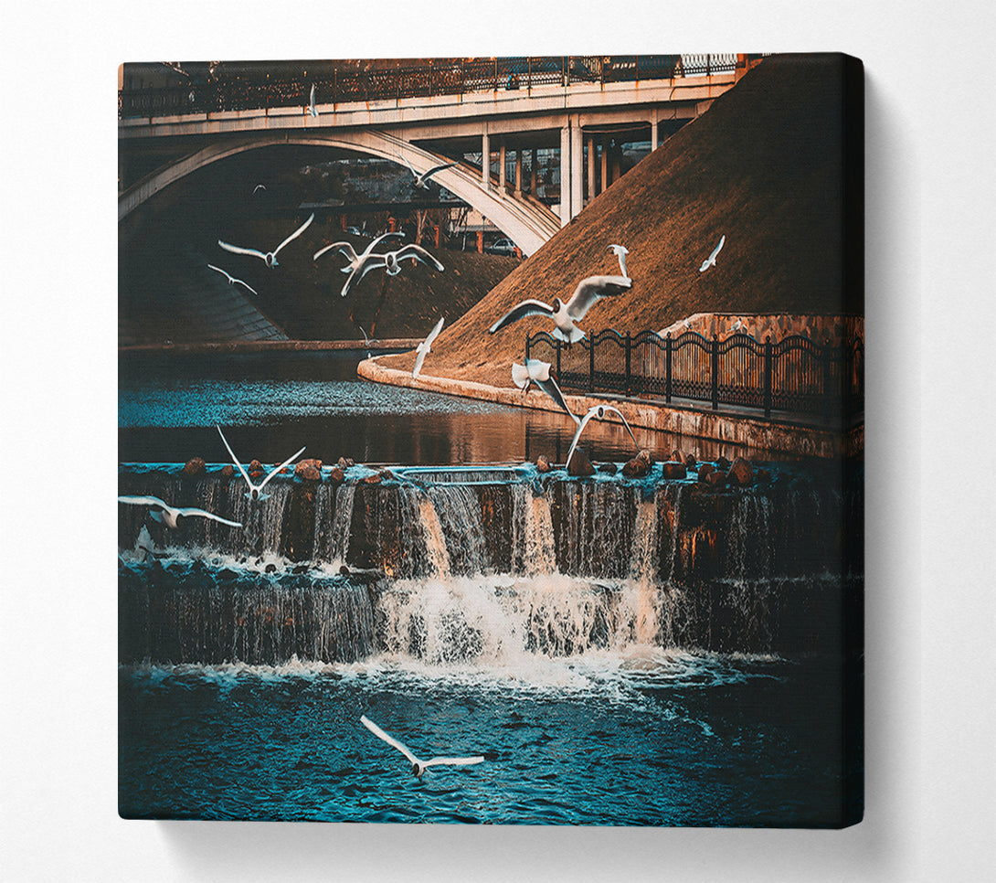  A Canvas Print of Azure River Flight Canvas Wall Art