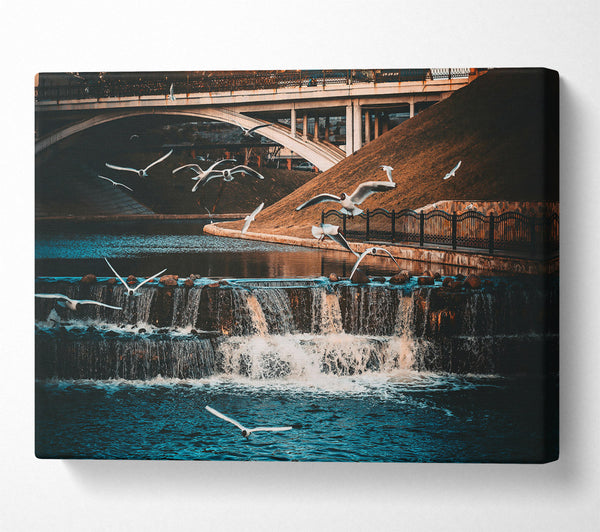  A Canvas Print of Azure River Flight Canvas Wall Art