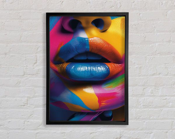 Bold Colours Face Framed Print