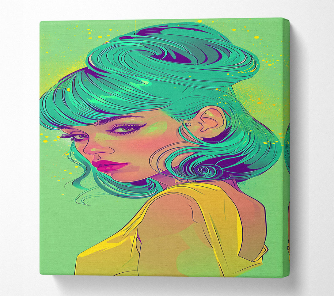  A Canvas Print of Emerald Green Gaze Canvas Art