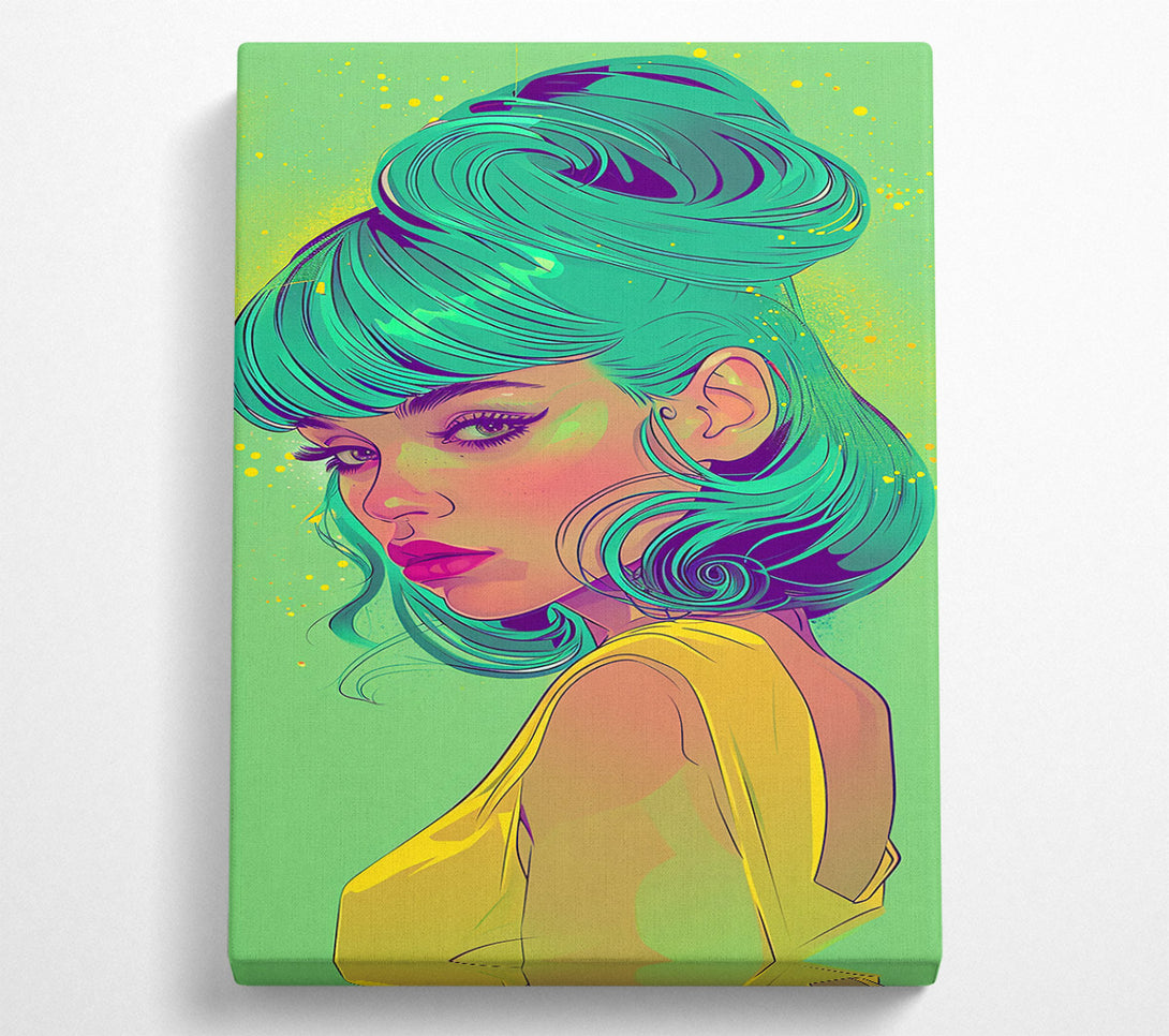  A Canvas Print of Emerald Green Gaze Canvas Art