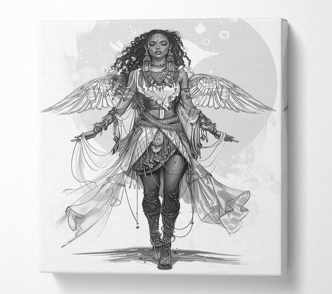  A Canvas Print of Silver-Winged Guardian Canvas Art