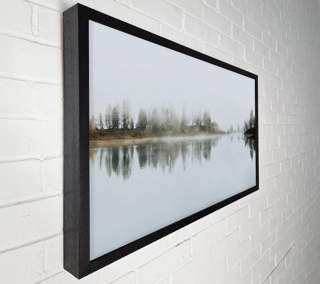  A Canvas Print of Pale Mist Reflections. Canvas Wall Art