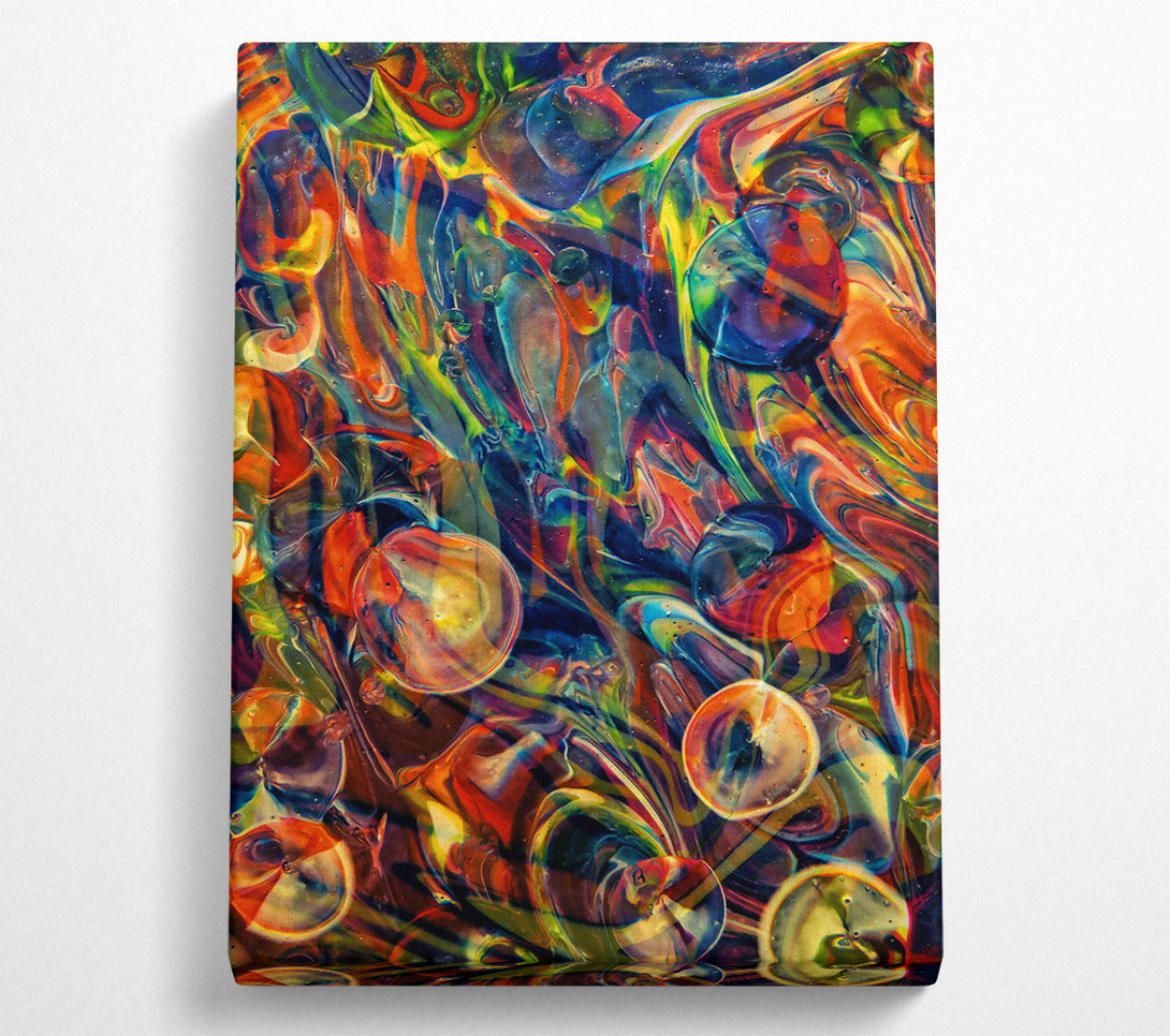  A Canvas Print of Golden Abstract Swirls Canvas Art