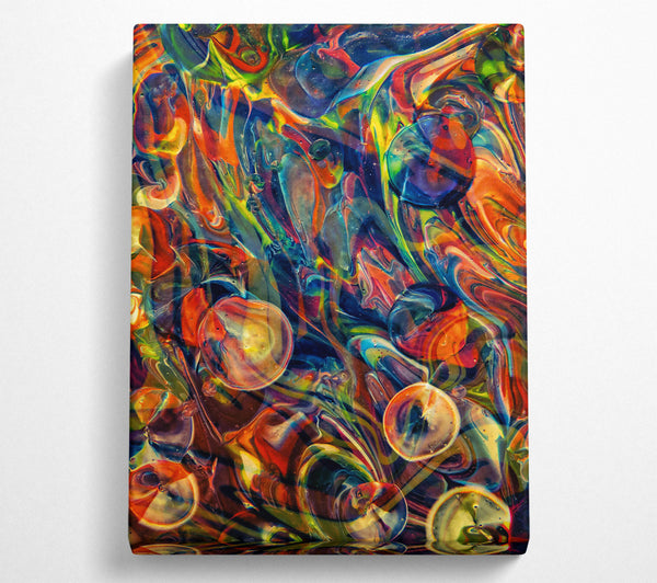  A Canvas Print of Golden Abstract Swirls Canvas Art