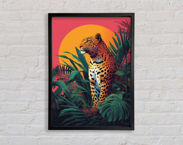 Bold Leopard Modern Framed Print