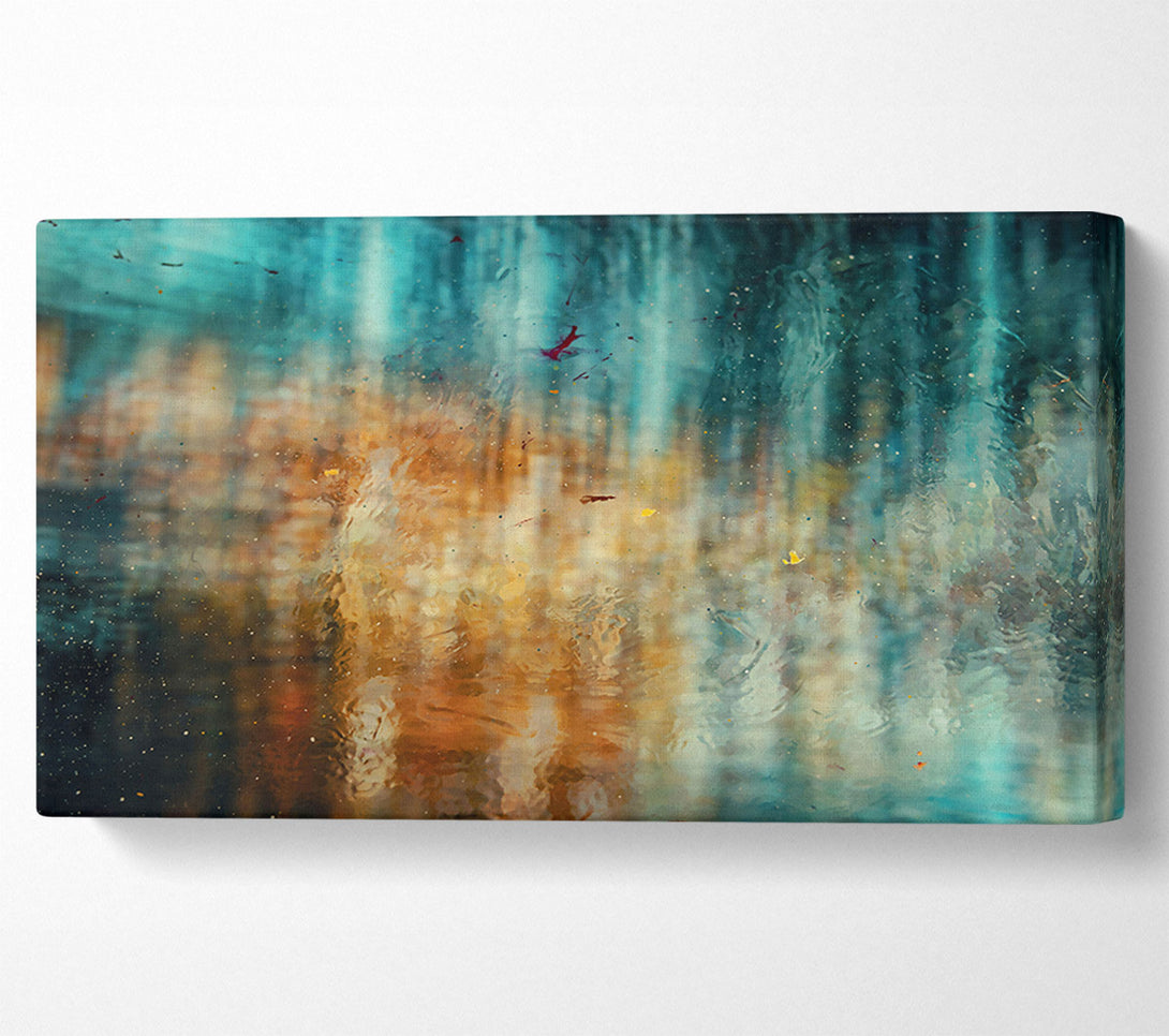  A Canvas Print of Teal Water Reflections Canvas Art
