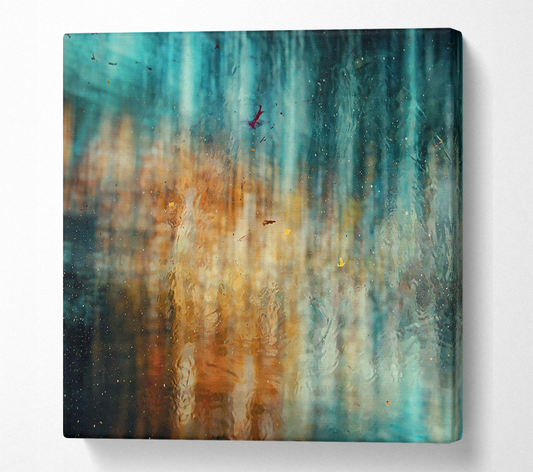  A Canvas Print of Teal Water Reflections Canvas Art