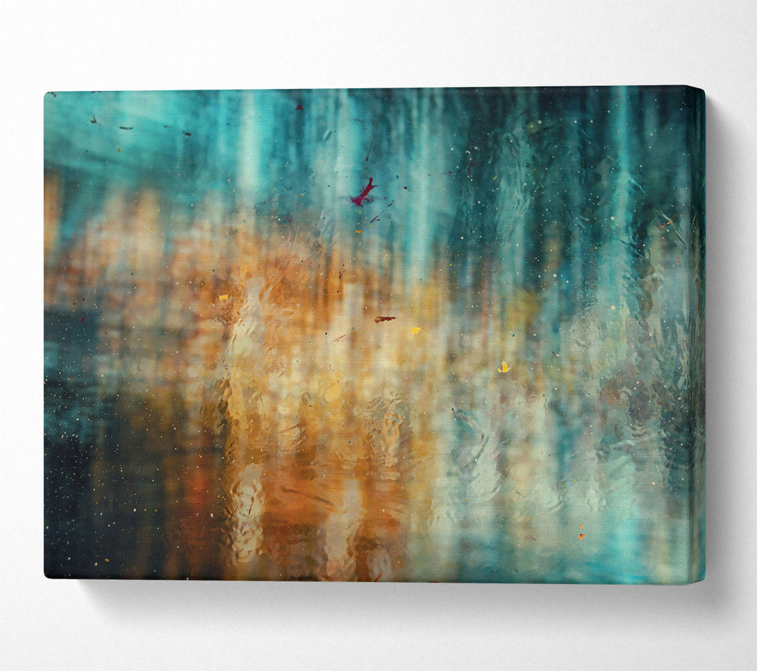  A Canvas Print of Teal Water Reflections Canvas Art