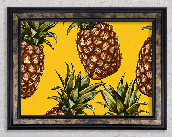 Bold Pineapple Framed Print