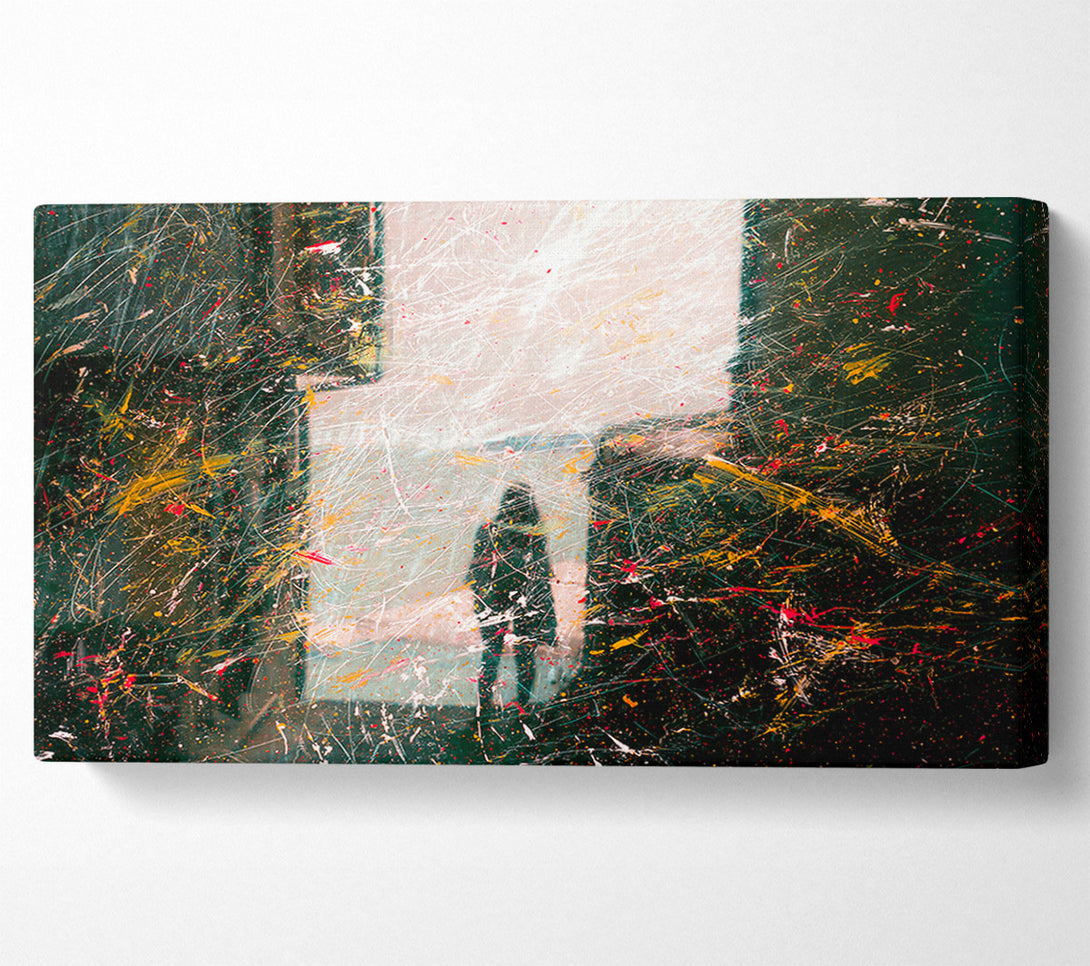  A Canvas Print of White Scratched Reflection Canvas Art