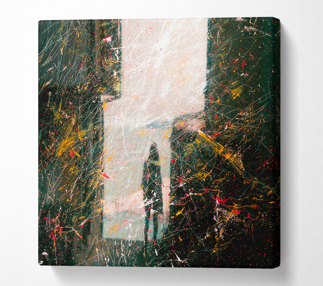  A Canvas Print of White Scratched Reflection Canvas Art