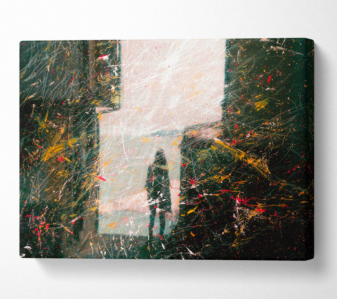  A Canvas Print of White Scratched Reflection Canvas Art
