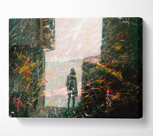  A Canvas Print of White Scratched Reflection Canvas Art