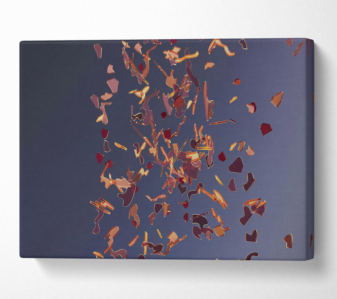  A Canvas Print of Crimson Abstract Shapes Canvas Art