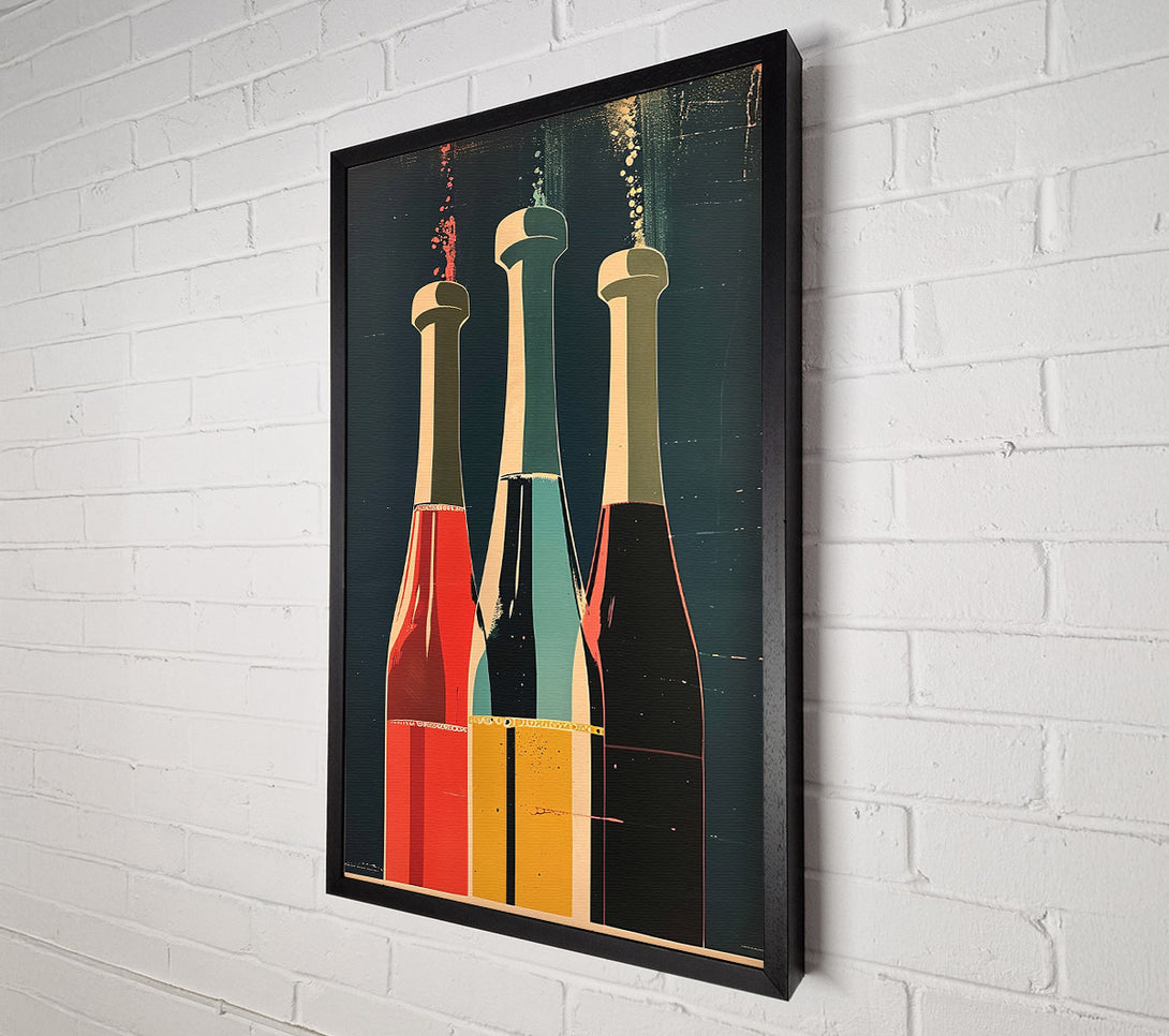  A Canvas Print of Bold Wine Bottles Canvas Art